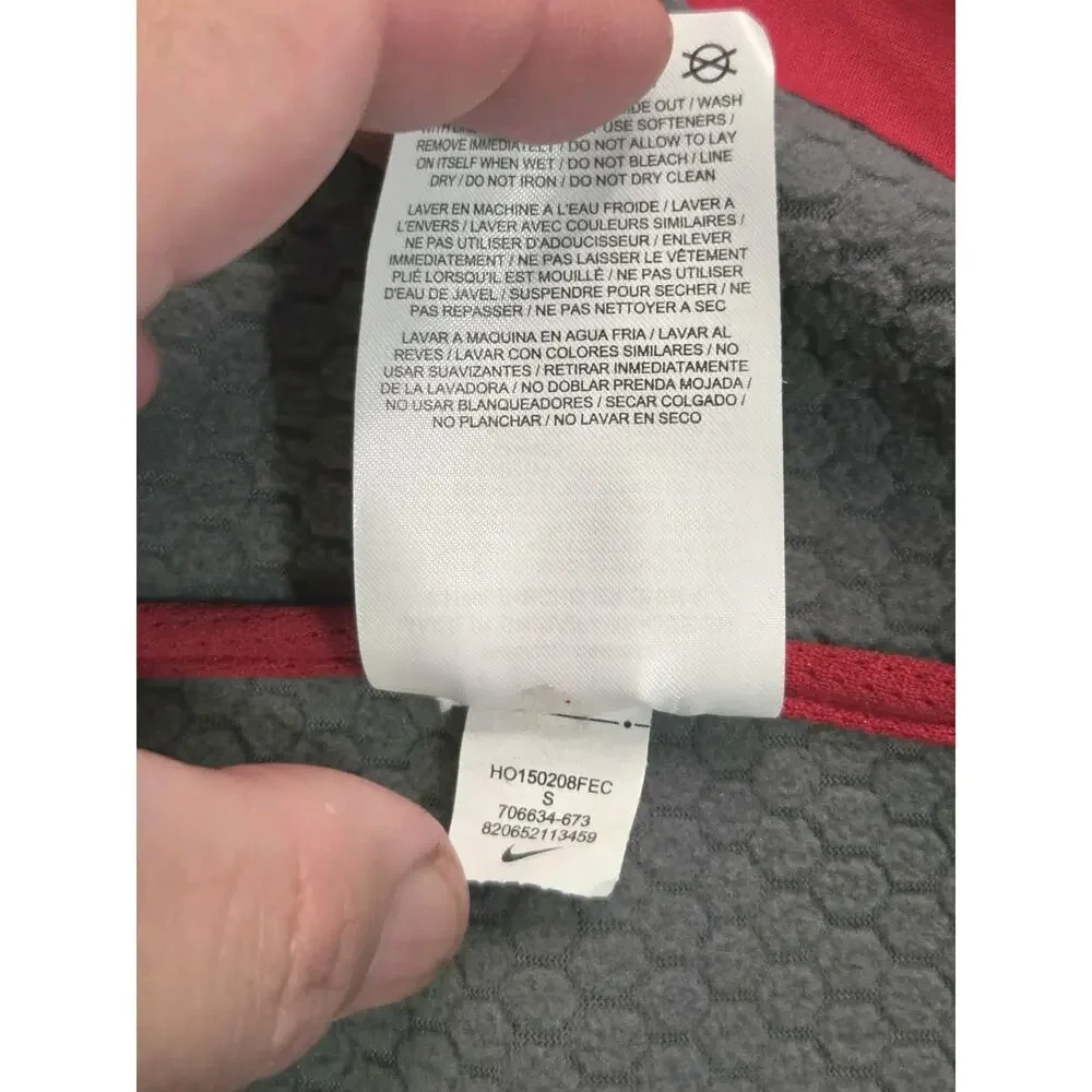 Nike NFL Arizona Cardinals Therma-Fit Men's Size S OnField Hoodie Red Full-Zip